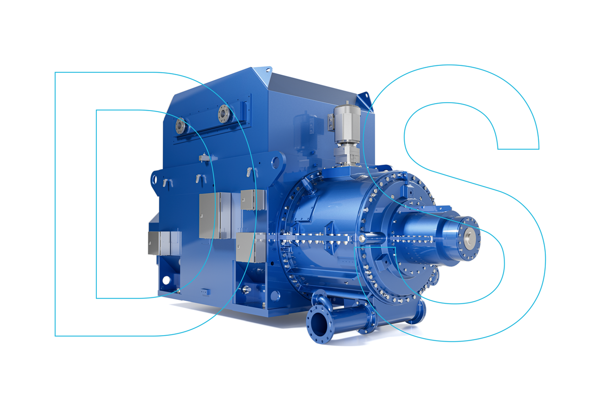 E-Pack DS ist ein einzigartiges synchronisiertes Antriebspaket mit einer Leistungsübertragung von bis zu 40 MW, das eine elektrische Maschine mit einem integrierten Getriebe kombiniert.
