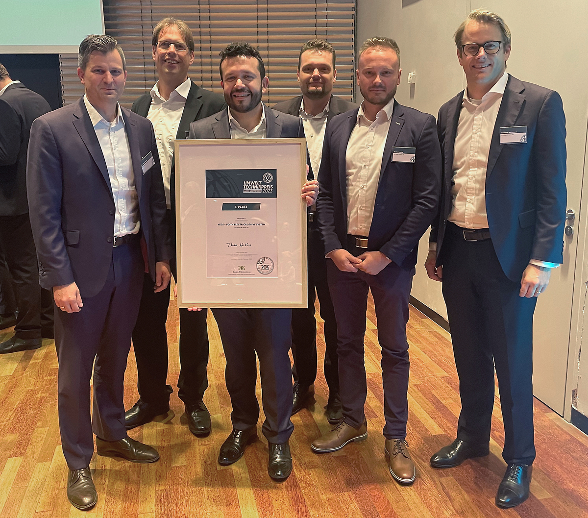 Das E-Mobility-Team bei der Preisverleihung.