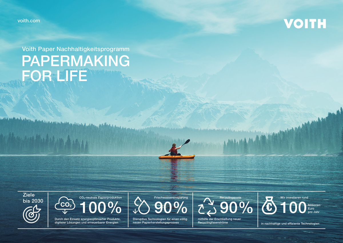 Voith Paper startet das Nachhaltigkeitsprogramm Papermaking for Life. Voith Paper startet das Nachhaltigkeitsprogramm Papermaking for Life.
