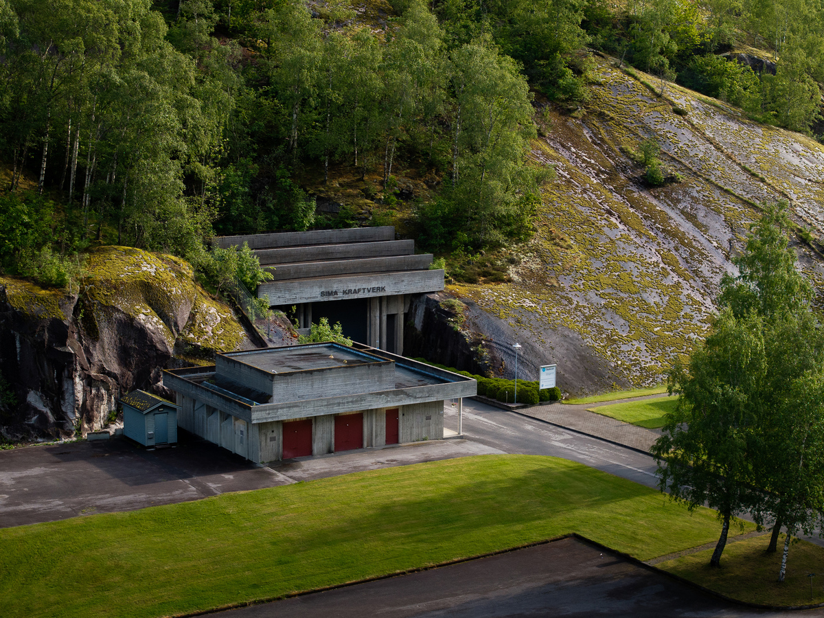 Das Kraftwerk Sima in Eidfjord, Norwegen