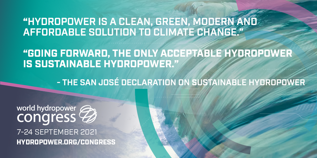 Auszug der San José Declaration, die im Rahmen des World Hydropower Congress vorgestellt wurde Auszug der San José Declaration, die im Rahmen des World Hydropower Congress vorgestellt wurde