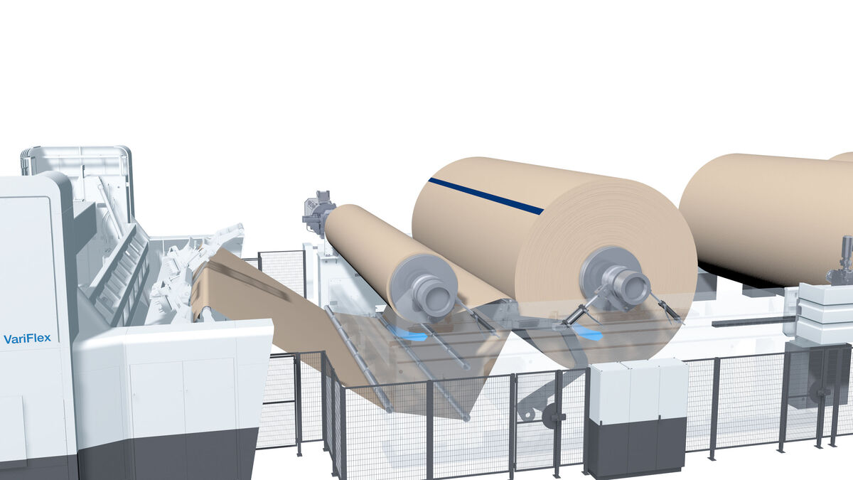 Mit der neuen Doppelabrollung TwinDrive erreichen Papierproduzenten eine bis zu 20 Prozent höhere Rollenschneiderkapazität. Mit der neuen Doppelabrollung TwinDrive erreichen Papierproduzenten eine bis zu 20 Prozent höhere Rollenschneiderkapazität.