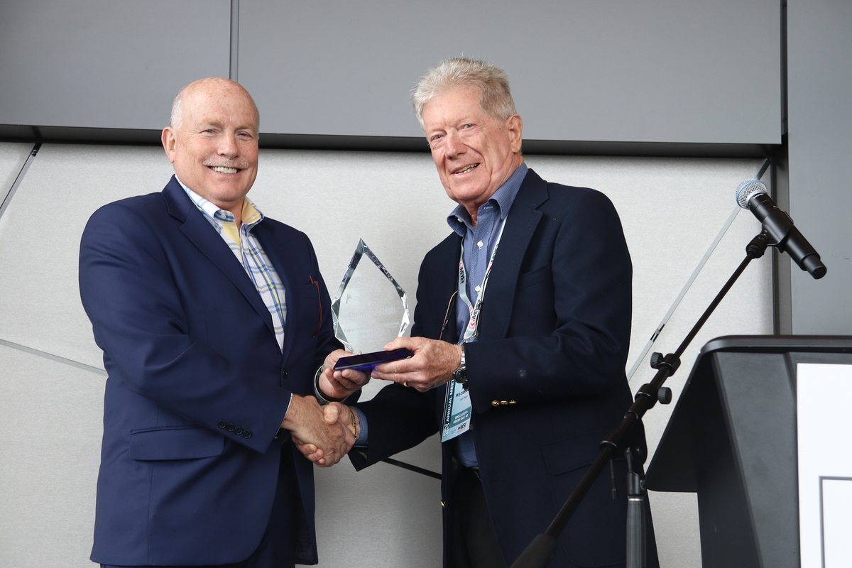 Christian Schiel, a former Voith employee, was posthumously inducted into the Paper Industry International Hall of Fame (PIIHOF) in recognition of his many innovative developments that contributed greatly to modern paper machine designs. The award was accepted by Michael MacGregor, a former colleague of Schiel and a co-sponsor of the award nomination. (From left to right: Dan Clarahan, Atlas Science Center Board of Director President and Paper Industry International Hall of Fame Selection Committee, and Michael MacGregor, former colleague of Schiel and a co-sponsor of the award nomination.) Christian Schiel, a former Voith employee, was posthumously inducted into the Paper Industry International Hall of Fame (PIIHOF) in recognition of his many innovative developments that contributed greatly to modern paper machine designs. The award was accepted by Michael MacGregor, a former colleague of Schiel and a co-sponsor of the award nomination. (From left to right: Dan Clarahan, Atlas Science Center Board of Director President and Paper Industry International Hall of Fame Selection Committee, and Michael MacGregor, former colleague of Schiel and a co-sponsor of the award nomination.)