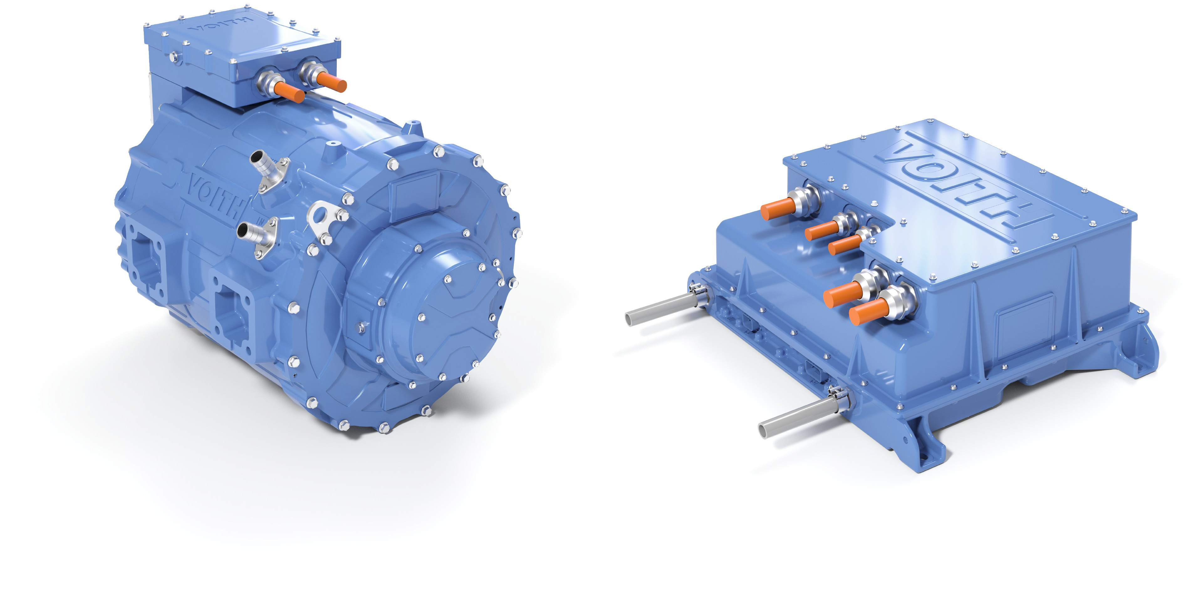 In the VEDS motor and inverter were developed as a package. This offers a high constant power of 310 kW (ECE R85) at an outstanding efficiency.