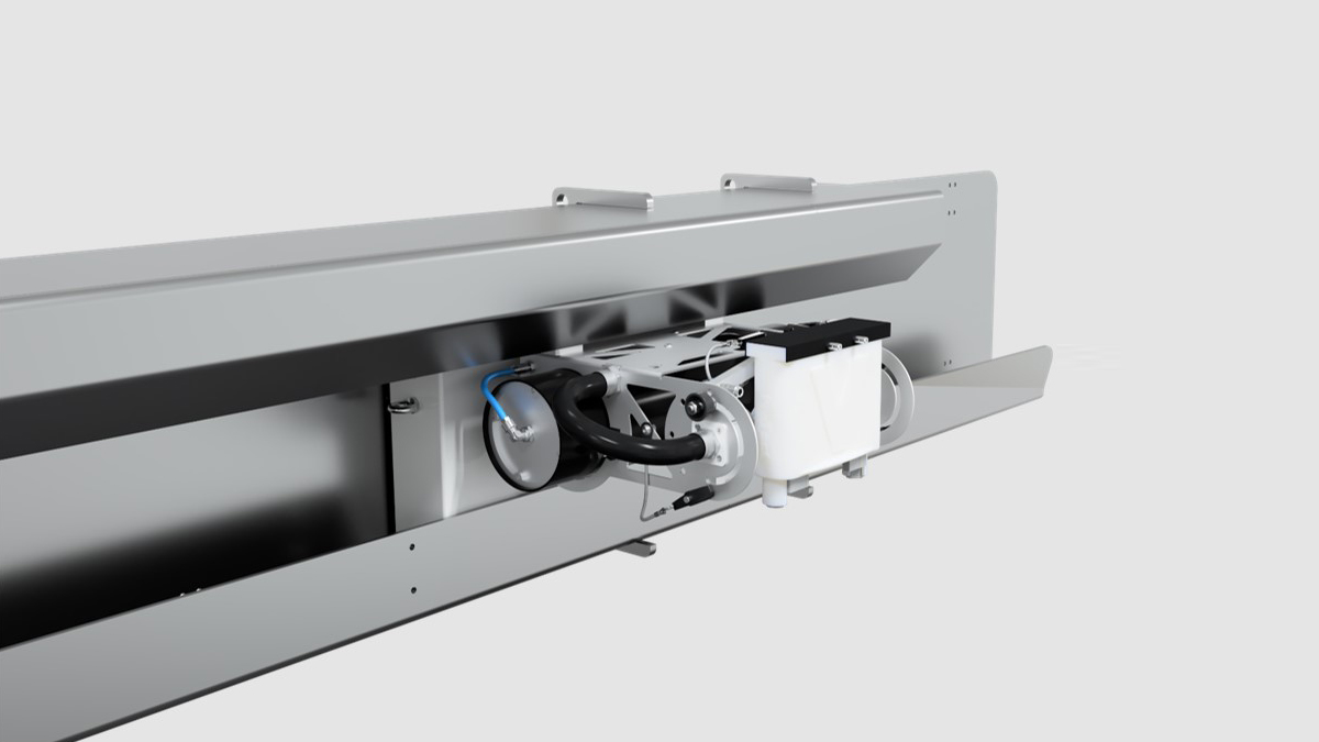 Low effort: ProTect is a carriage and rail system that picks up the felt measuring device brought along and moves it across the machine. Supply and data lines are redundant. Low effort: ProTect is a carriage and rail system that picks up the felt measuring device brought along and moves it across the machine. Supply and data lines are redundant.