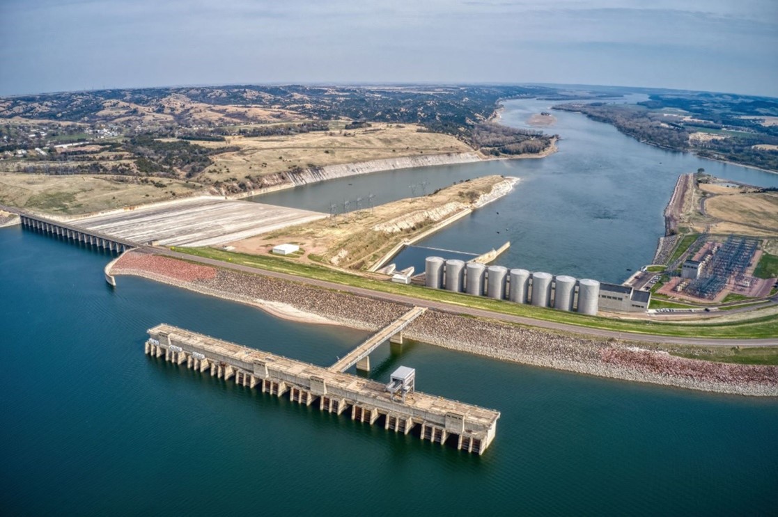 Fort Randall Dam in Pickstown, South Dakota