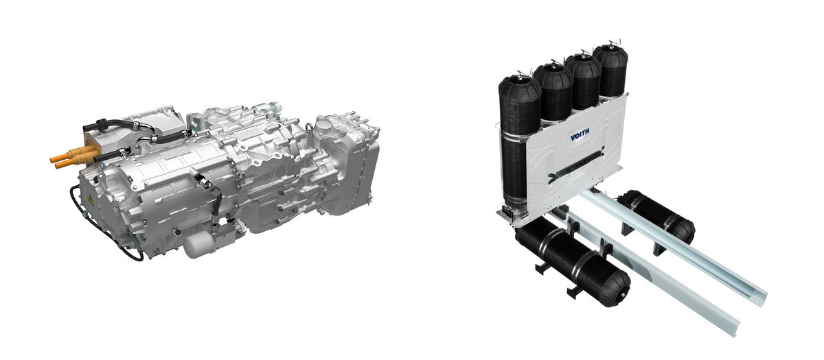 VEDS HD+ (left), Plug & Drive H<sub>2</sub> storage system (right) VEDS HD+ (left), Plug & Drive H<sub>2</sub> storage system (right)